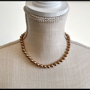 Gold beaded necklace